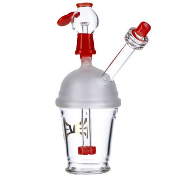 Evolution Brain Freeze Dab Rig | 6.75 Inch | Red | side view 1