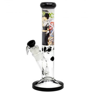 G-Rollz Banksy Straight Tube Bong | Cop On Cop | side view 1