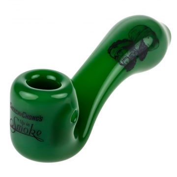 Famous X Cheech and Chong's Sherlock Hand Pipe | Milky Jade | side view 1