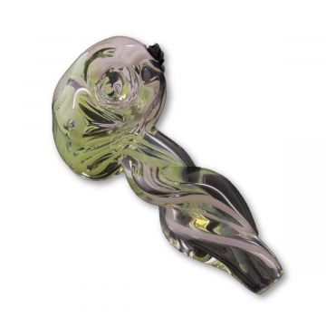 Green Slyme and Bubble Gum Inside-Out Pipe with Black Marbles
