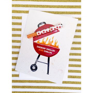 KushKards One Hitter Greeting Cards | Smokin' Grillin' and Chillin