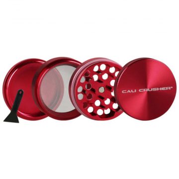  Cali Crusher O.G. 4-Part Grinder | 2 Inch | Red - Disassembled 
