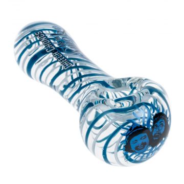 Cheech and Chong’s Up in Smoke 40th Anniversary Glass Spoon Pipe | Blue 