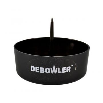 Debowler Ashtray with Cleaning Spike | 4 Inch | Black