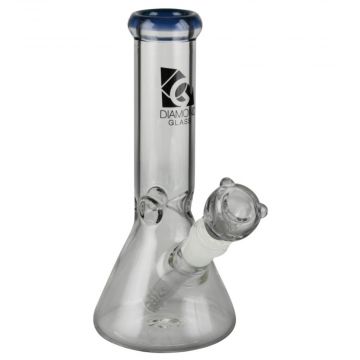 Diamond Glass 8" Classic Beaker Bong | Blue