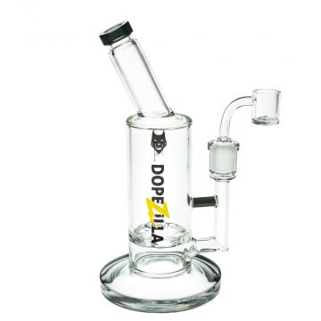Dopezilla Glass Lycan Dab Rig | 9 Inches | Transparent Black | Side view 1