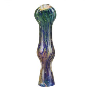 Double Glass Fumed Chillum Pipe