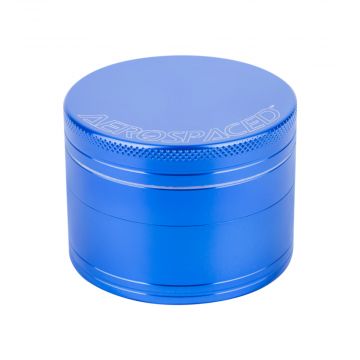 Aerospaced Anodized Aluminum Grinders by Higher Standards – 1.6 Inch | Light Blue | side view 