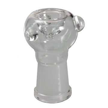 Female Cut 18.8mm Glass Slide Bowl with Roll Stoppers
