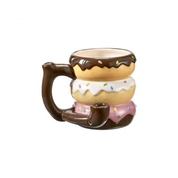 Everything Is Better with Donuts Ceramic Smokable Mug Pipe