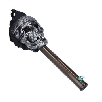 Skull Pirate Gas Mask Bong with Straight Tube | Silver 