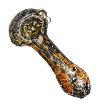 Fritted Squiggle Spoon Glass Pipe | View 1