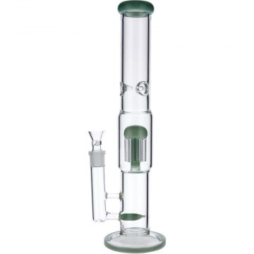 Straight Glass Ice Bong with Tree Perc | Side view 1