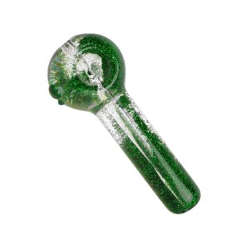 Glitter Spoon Liquid Hand Pipe | Green