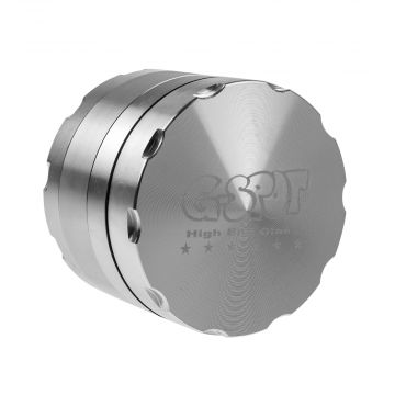 G-Spot - Aluminum Magnetic Herb Grinder - 4-part - 76mm - Silver - Assembled 