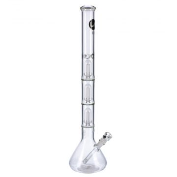 LA Pipes Beaker Ice Bong with Triple Showerhead Percolator | 26 Inch | side view 1