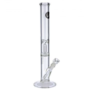 LA Pipes Straight Ice Bong with Showerhead Percolator | side view 1