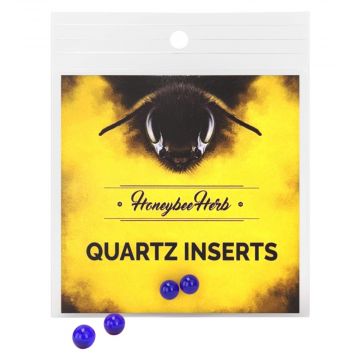 Honeybee Herb Quartz Inserts Honey Pearls | 2 Pack | Sapphire