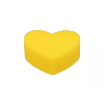 Silicone Heart Stash Container | 18ml | Yellow