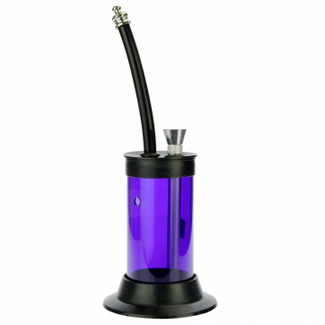 Acrylic Hoser Bong with Carb Hole and flexible mouthpiece | Purple