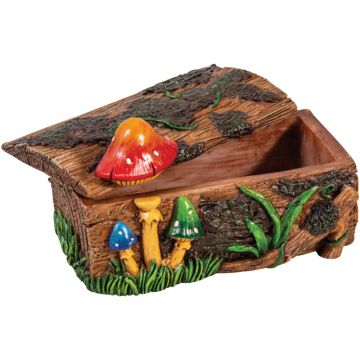 Mushroom Themed Stash Box | open lid