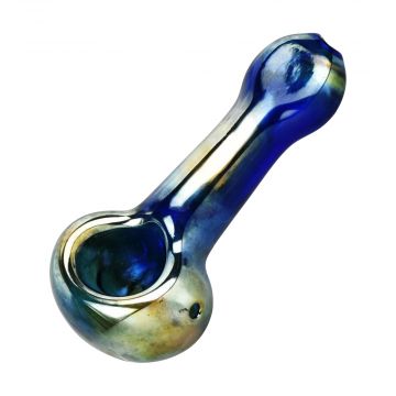 "Oil Slick" Lightweight Glass Spoon Pipe