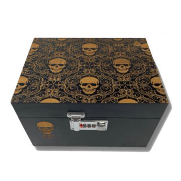 Skull Pattern Large Bzz Box | Top view
