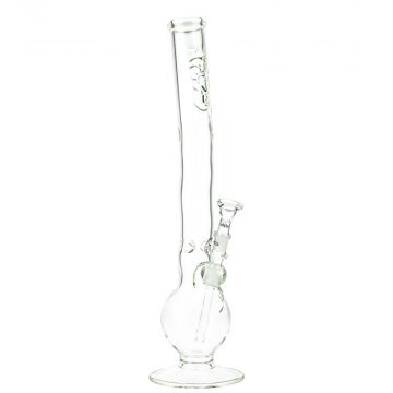 G-Spot Glass Wave Ice Bong with Flame Polished Logo | 50cm - Side View 1