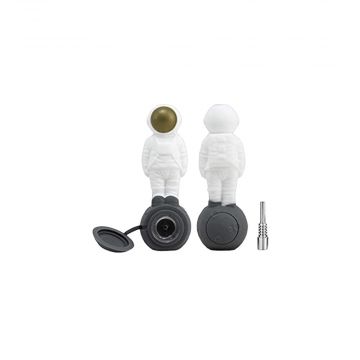 Cloud 8 Silicone 2 in 1 Astronaut Hand Pipe & Vapor Straw | White