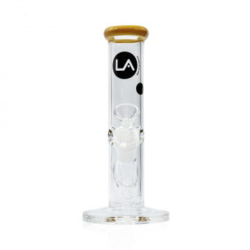 LA Pipes Borosilicate Glass Straight Tube Ice Bong 8