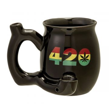 Roast & Toast 420 Ceramic Pipe Mug | 10.5oz | Black