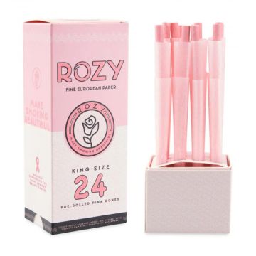 Rozy Pink King Size Pre-Rolled Cones | 24 Pack