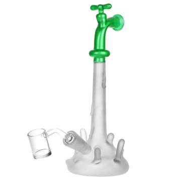 Water Spigot Frosted Glass Dab Rig | Random color