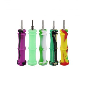 Bamboo Collector Silicone Vapor Straw with Titanium Tip | All colors