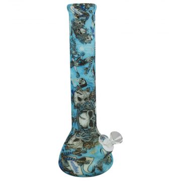 "Chemiluminescence" Glow in the Dark Psychedelic Silicone Bong | BL