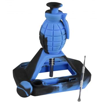 Silicone "Dab Grenade" Vapor Straw Collector Kit | blue | 1