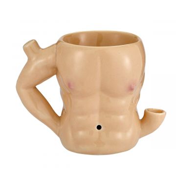 Ceramic Six Pack Stud Pipe Mug | 8oz