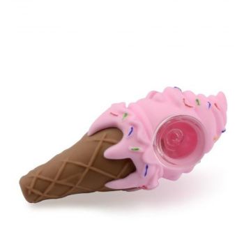 Cloud 8 Silicone Ice Cream Hand Pipe | Pink