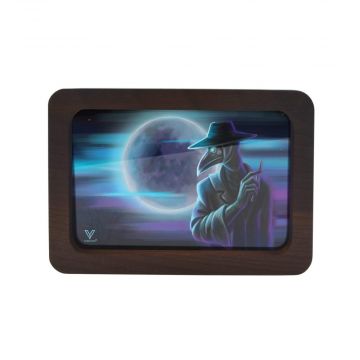 V Syndicate 3D High Def Wood Rolling Tray | Small | Dark Traveler