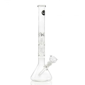 LA Pipes Beaker Ice Bong with Double Showerhead Percolator | 14 Inch | side view 1
