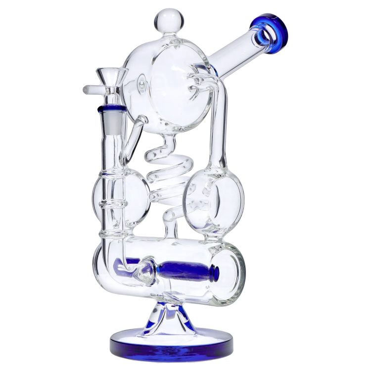 Valiant Barrel w/ Inline Perc Water Pipe - 13 in.