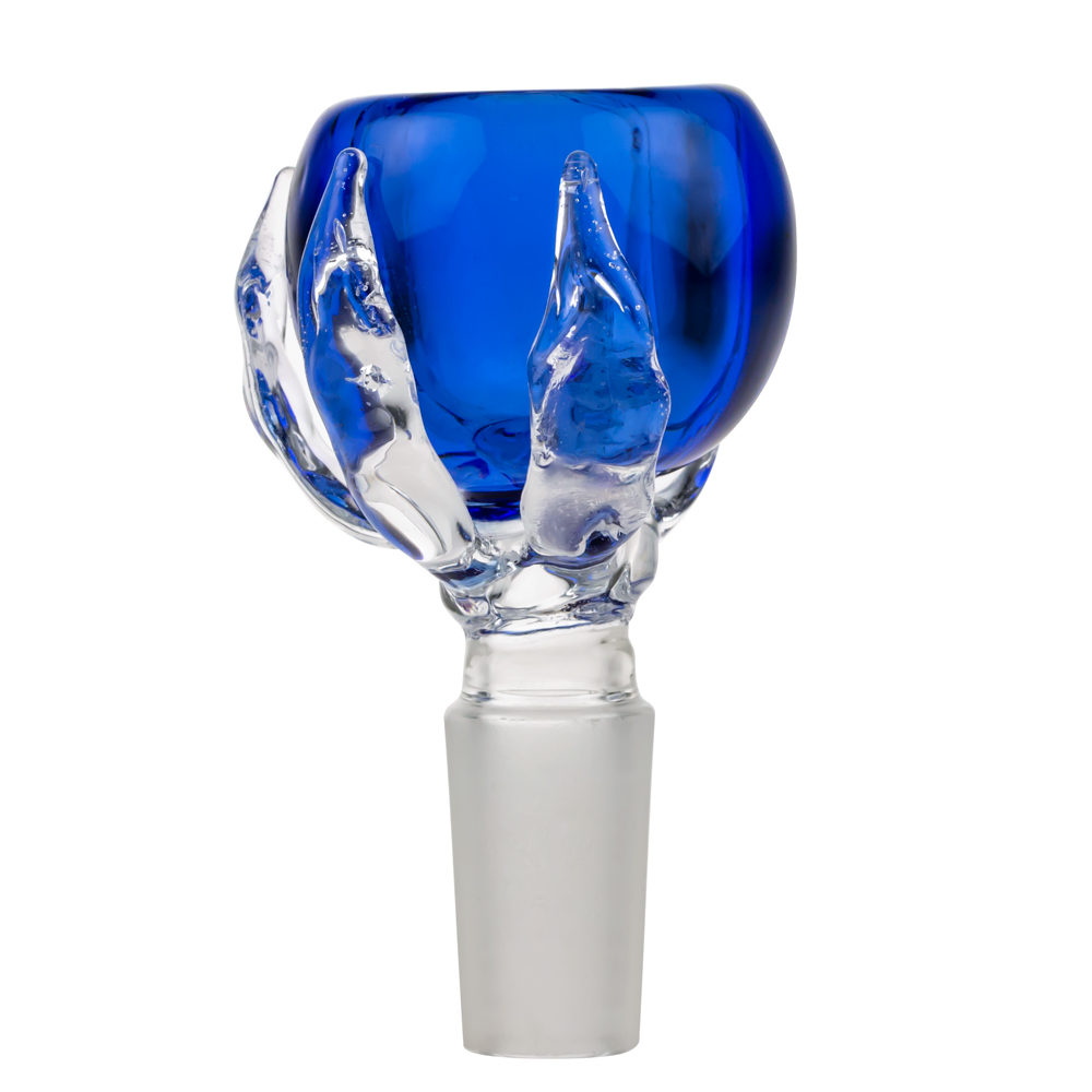 BLUE 14 Male Glass Tobacco Bowl Eagle Claw