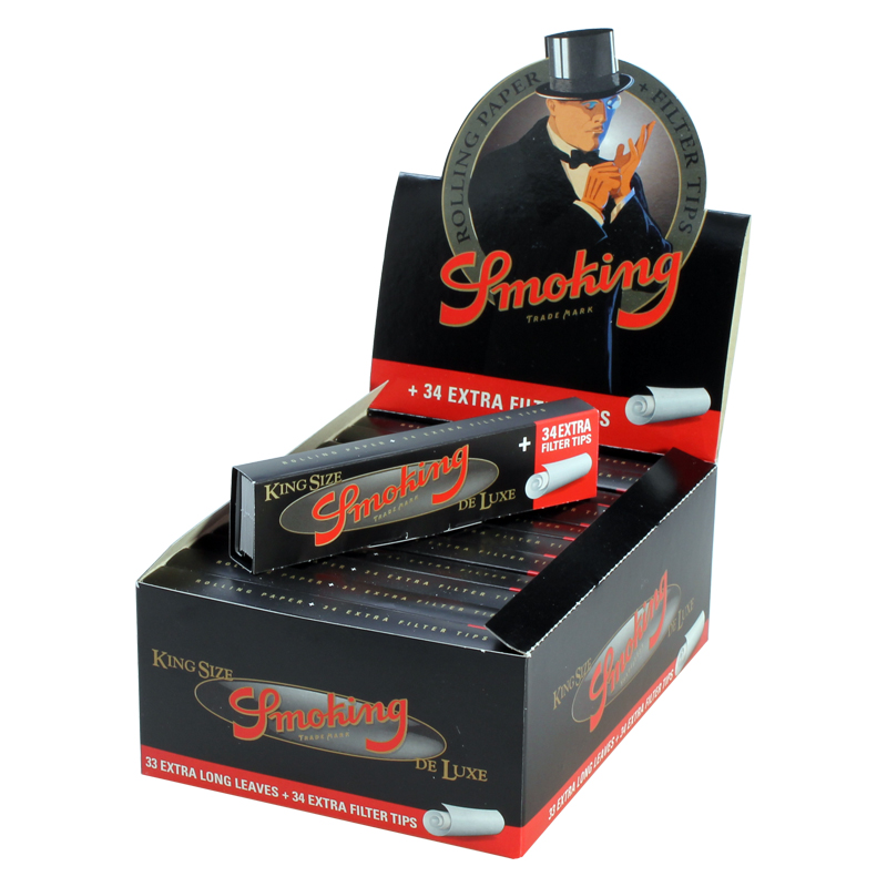 1 Box Smoking BROWN Tips Medium Size ungebleicht mit 50 x 50 Filtertips