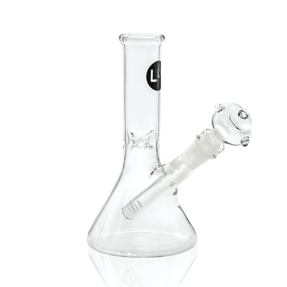 LA Pipes Simply Guy 8 Inch Beaker Base Ice Bong | Clear