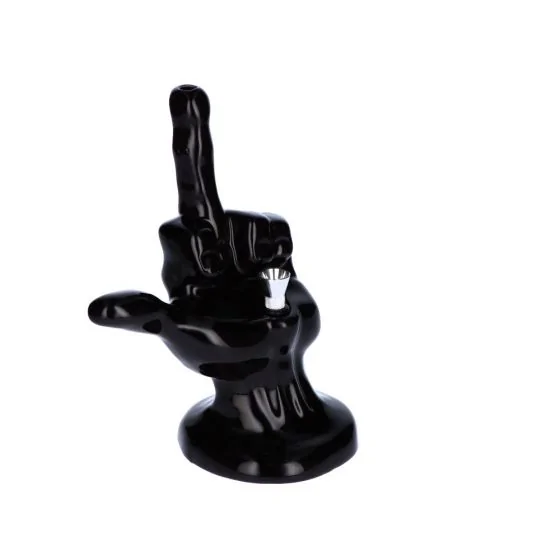 Middle Finger Ceramic Pipe | Black
