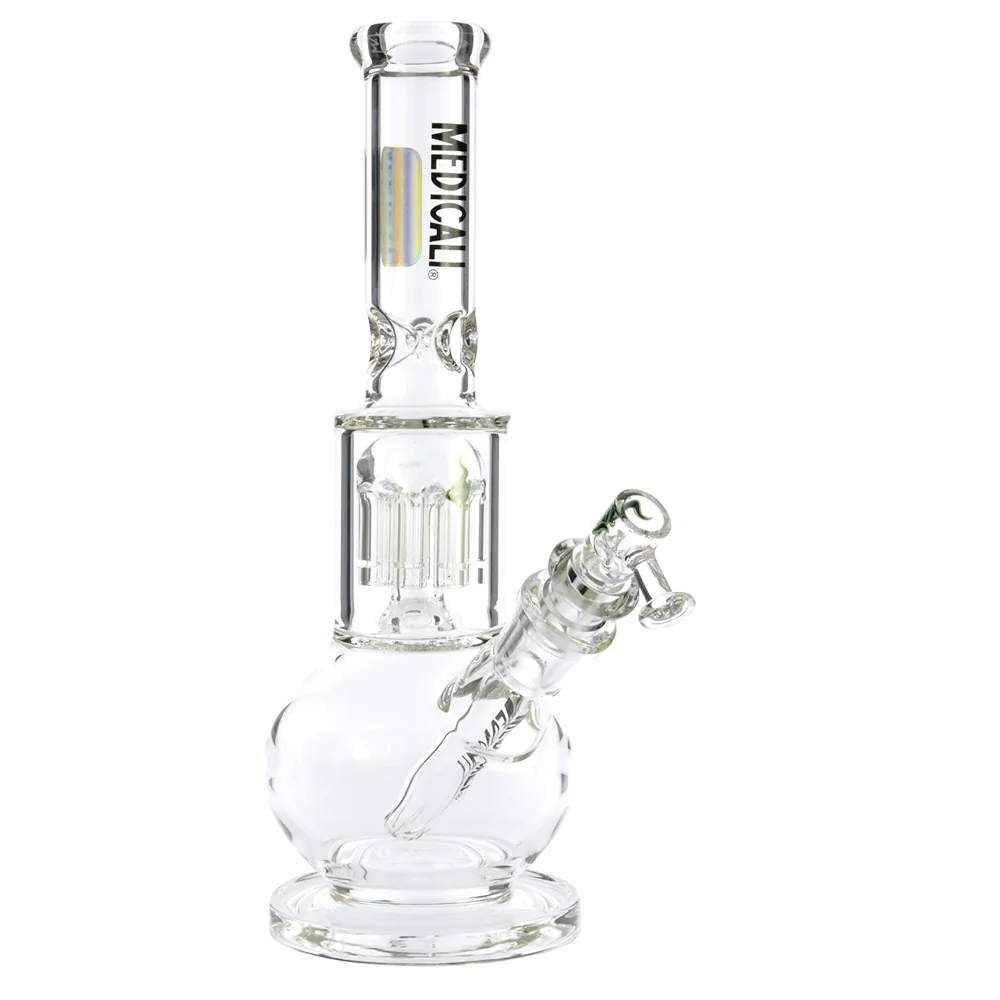 Medicali Glass 10 Inch Micro 8 Tree Bubble Base Ice Bong | Grasscity.com