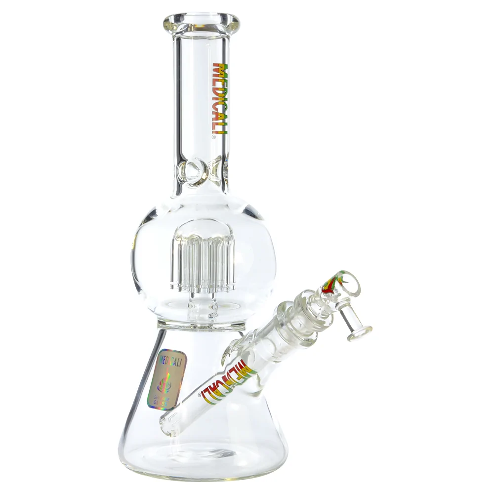 Medicali Glass 10 Inch Micro 8 Tree Bubble Beaker Ice Bong | Grasscity.com